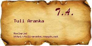 Tuli Aranka névjegykártya